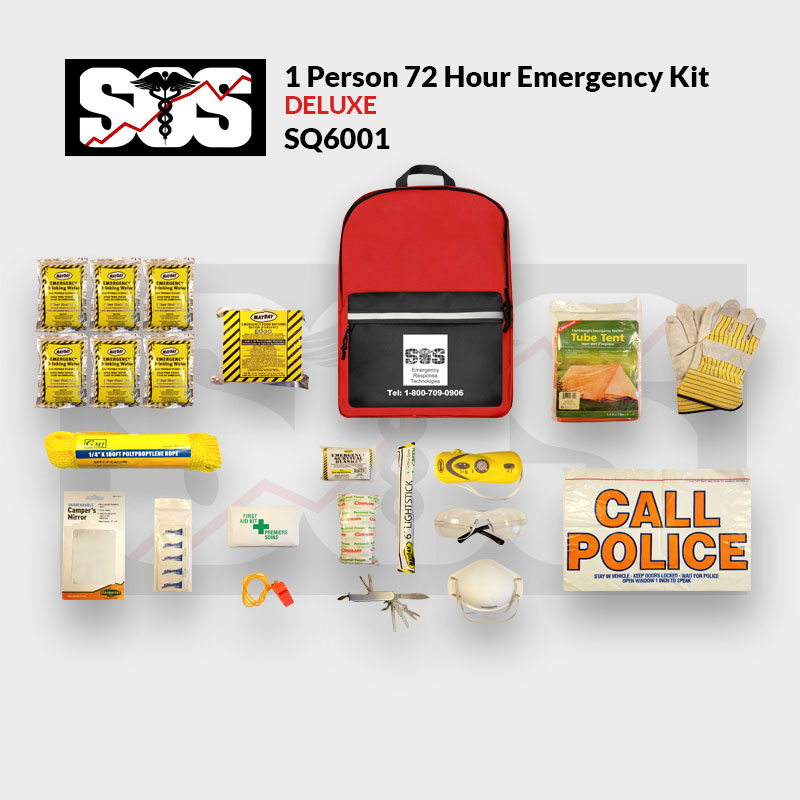 1 PERSON 72 HOUR EMERGENCY KIT SQ6001 EARTHQUAKE SUPPLIES