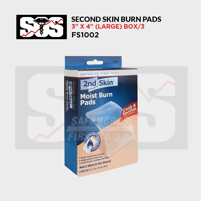 Second Skin Burn Pads - 3 x 4 (Large) box/3 FS1002