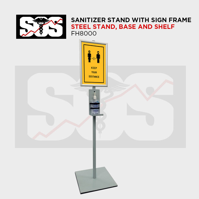 Sanitizer stand with sign FRAME