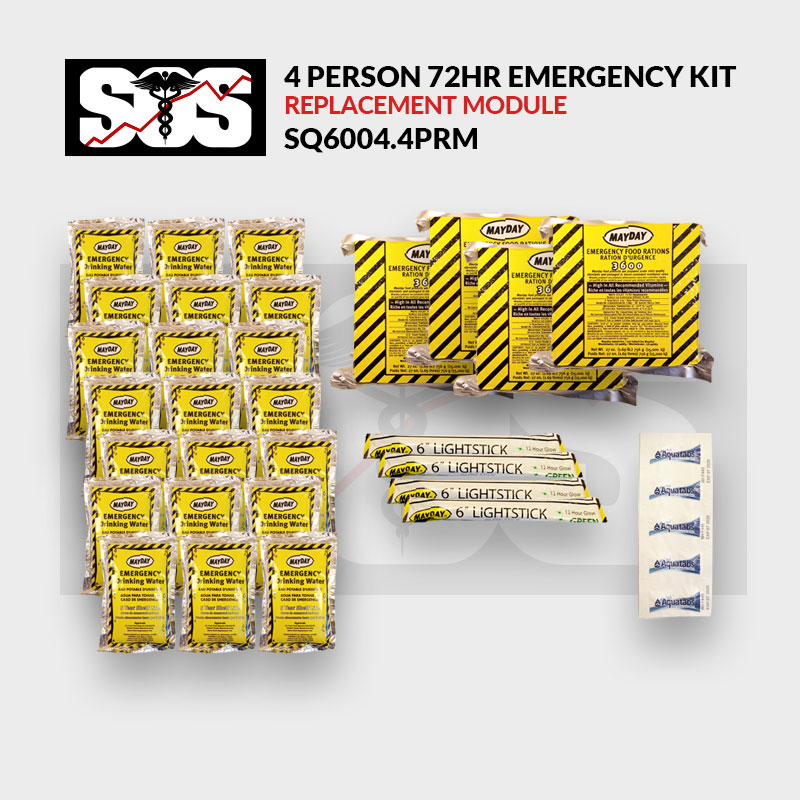 4 Person Emergency Kit Replacement Module Refill Kit