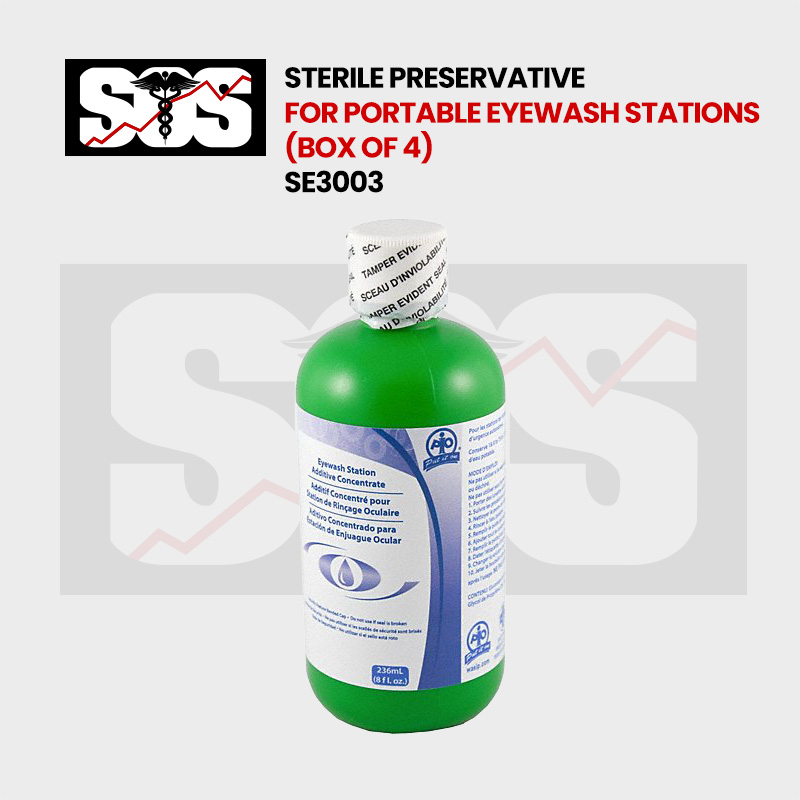 Sterile Preservative FOR Portable Eyewash Stations (Box of 4) SE3003