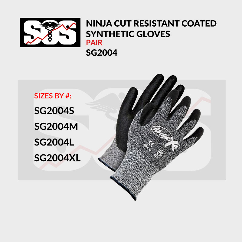 Ninja Cut Resistant Coated Synthetic Gloves SG2004