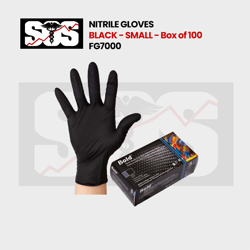 Black Nitrile Gloves Small