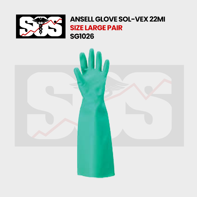 Ansell Glove Sol-Vex 22mil Large SG1026