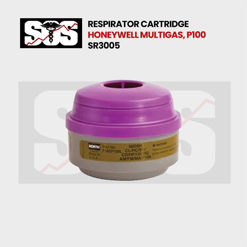 Respirator Cartridge, Honeywell Multigas, P100 SR3005
