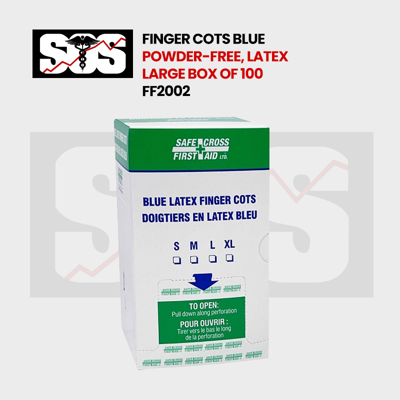 Finger Cots Blue Powder-Free Large FF2002