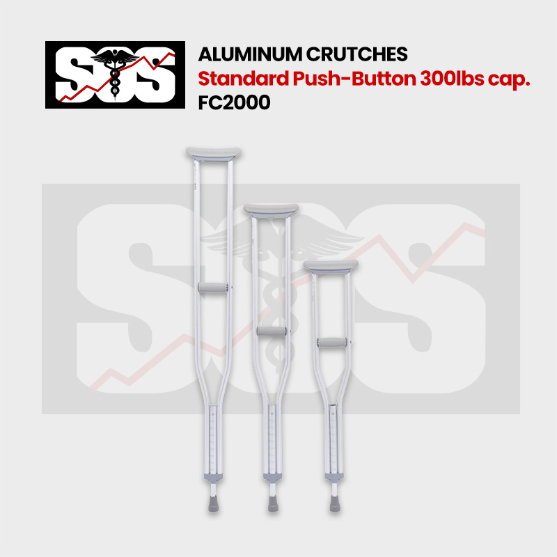 Aluminum Crutches Standard Push-Button FC2000